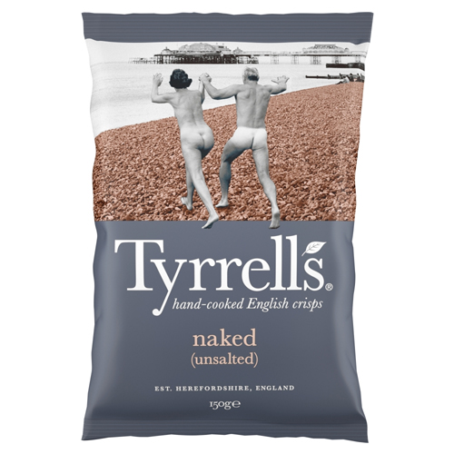 TYRRELLS NAKED SHARING CRISPS 150G