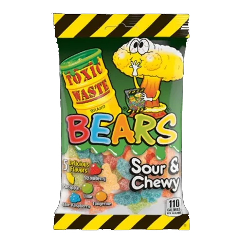 TOXIC WASTE SOUR GUMMY BEARS 143G