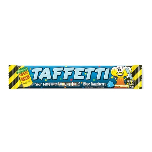 TOXIC WASTE TAFFETTI BLUE RASPBERRY CHEW BAR 20G