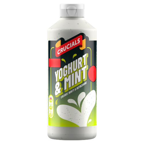 CRUCIALS SAUCE YOGHURT & MINT  PMP £1.49 500ML