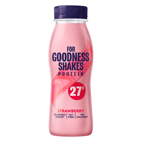 FOR GOODNESS SHAKES PROTEIN 27G STRAWBERRY 250ML