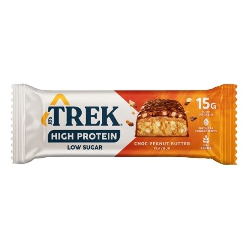 TREK HI PROTEIN LOW SUGAR CHOCOLATE & PEANUT BUTTER BAR 55G