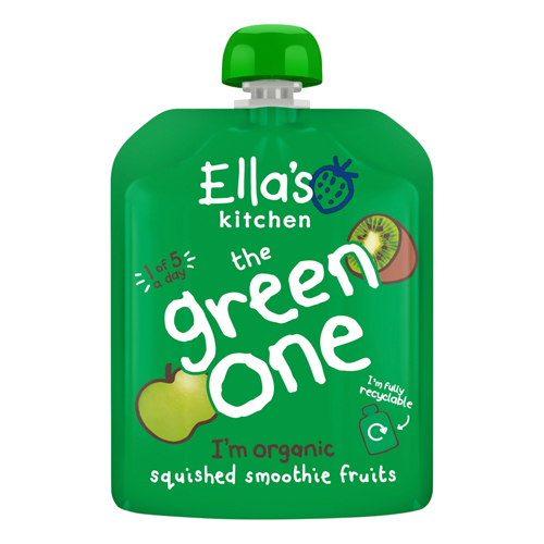 ELLA'S KITCHEN ORGANIC THE GREEN ONE SQUISHED SMOOTHIE FRUITS 90G