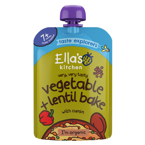 ELLA'S KITCHEN VEGETABLE + LENTIL BAKE WITH CUMIN 130G