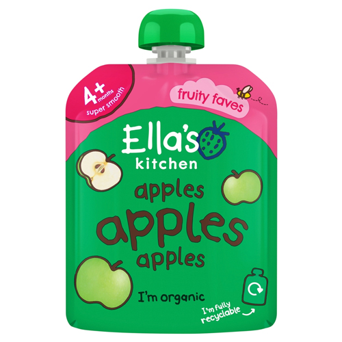 ELLA'S KITCHEN ORGANIC APPLES FIRST TASTES BABY POUCH 4+ MONTHS 70G