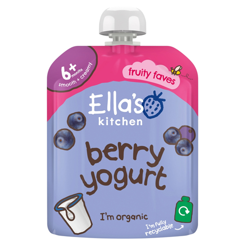ELLA'S KITCHEN ORGANIC BERRY YOGHURT GREEK STYLE POUCH 6+ MONTHS 90G