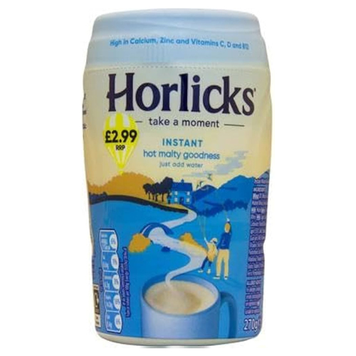 HORLICKS INSTANT MALT PMP £2.99 270G