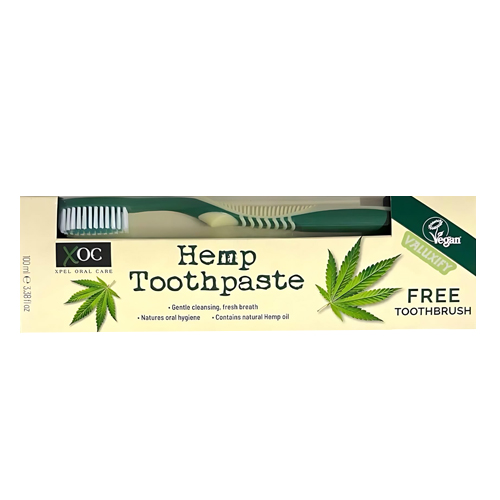 XOC HEMP TOOTHPASTE WITH FREE TOOTHBRUSH 100ML