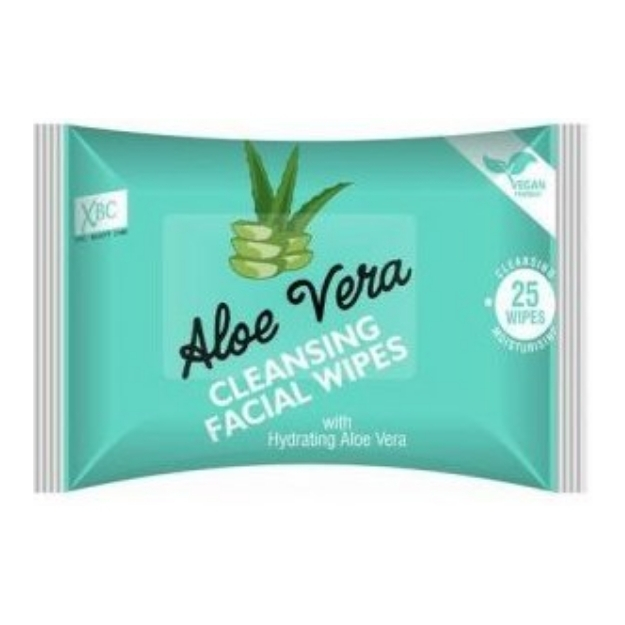 XBC ALOE VERA FACIAL WIPES TWIN PACK 2 X 25S
