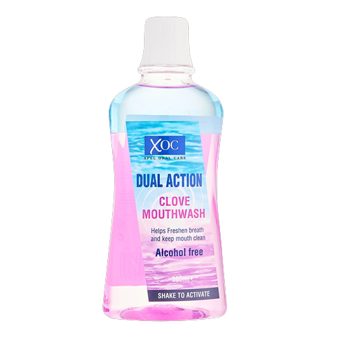 XOC DUAL ACTION CLOVE MOUTHWASH 500ML