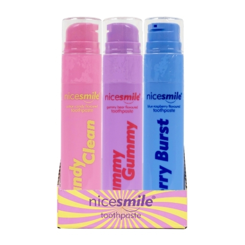 XOC FLAVOURED TOOTHPASTE BLUE RASPBERRY, CANDY FLOSS & GUMMY BEAR 60G
