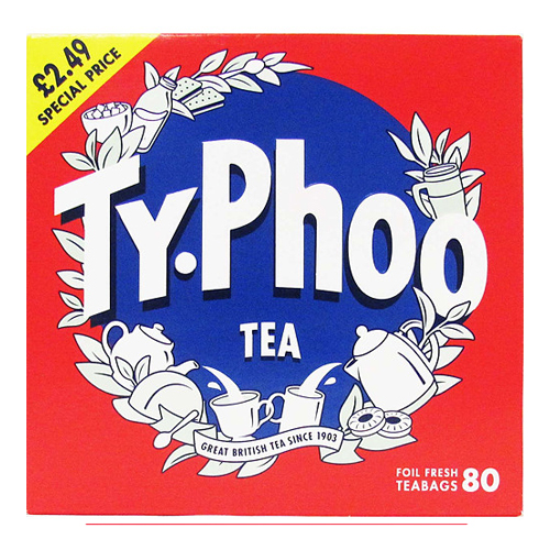 TYPHOO TEABAGS 80S PMP £2.49 80S