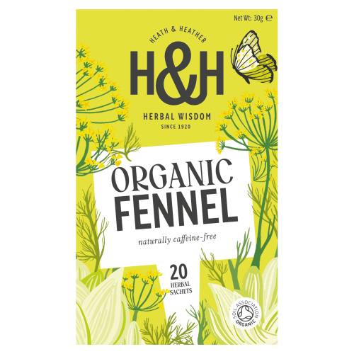 HEATH & HEATHER ORGANIC FENNEL 20S ENVELOPE BAGS 30G