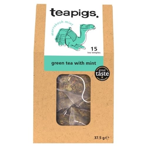 TEAPIGS GREEN TEA WITH MINT TEA TEMPLES 15 X 2.5G (37.5G)
