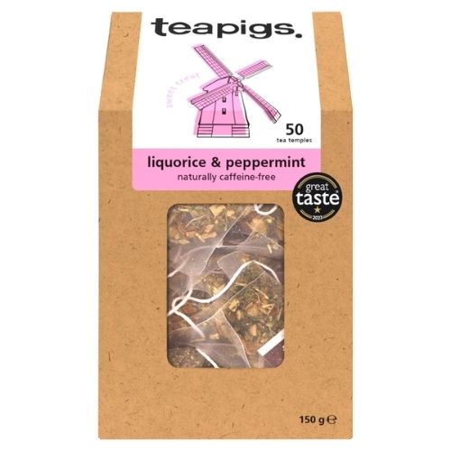 TEAPIGS LIQUORICE & PEPPERMINT TEABAGS 50X 3G