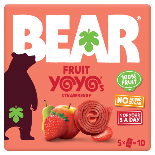 BEAR YOYOS MULTIPACK STRAWBERRY 5PK 20G