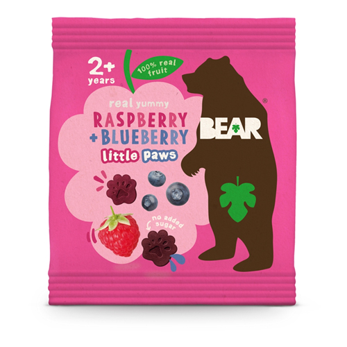 BEAR PAWS RASPBERRY & BLUEBERRY 20G
