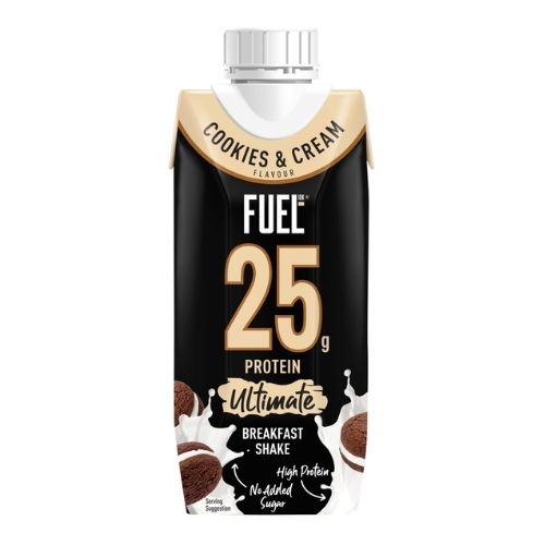 FUEL10K COOKIES & CREAM 25G HIGH PROTEIN BREAKFAST SHAKE 330ML