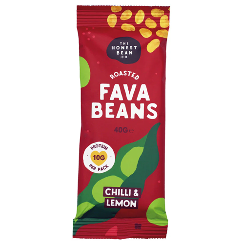 THE HONEST BEAN CO CHILLI & LEMON ROASTED FAVA BEANS 40G