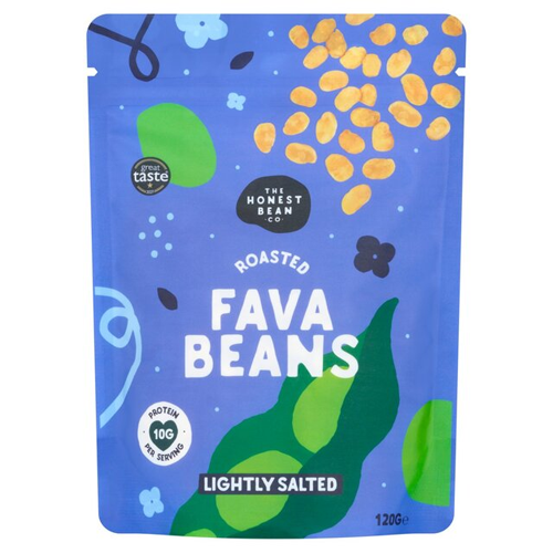 THE HONEST BEAN CO ROASTED FAVA BEANS LIGHTLY SALTED 120G