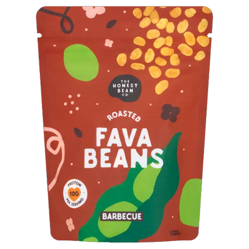 THE HONEST BEAN CO ROASTED FAVA BEANS BARBECUE 120G