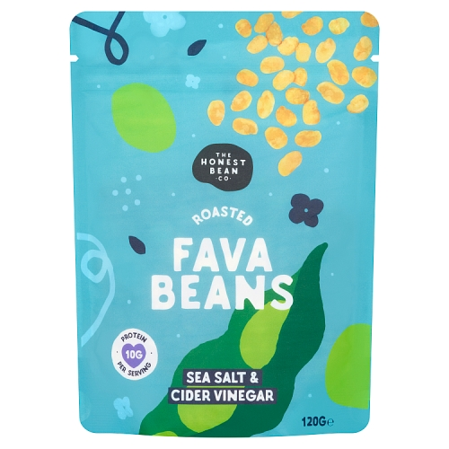THE HONEST BEAN CO ROASTED FAVA BEANS SEA SALT & CIDER VINEGAR 120G