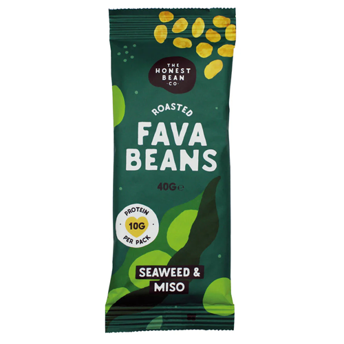 THE HONEST BEAN CO SEAWEED & MISO ROASTED FAVA BEANS 40G