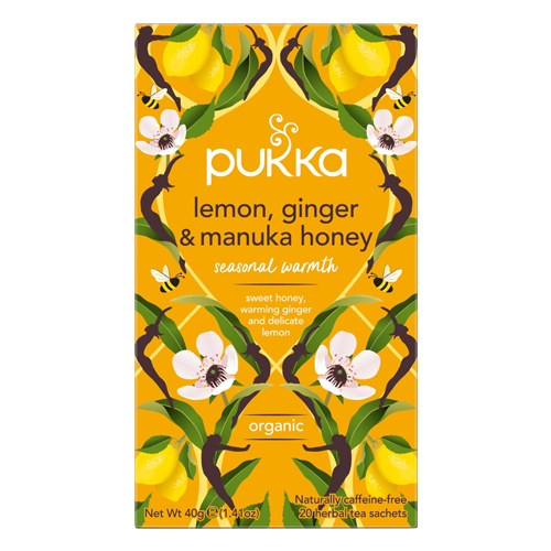 PUKKA ORGANIC LEMON, GINGER & MANUKA HONEY 20'S