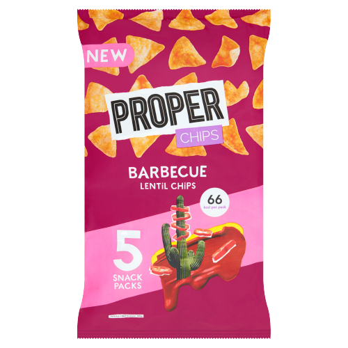 PROPER CHIPS BARBECUE LENTIL CHIPS 5 X 14G (70G)