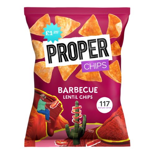 PROPER CHIPS BBQ PMP £1.25 50G
