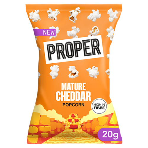 PROPERCORN MATURE CHEDDAR POPCORN 20G