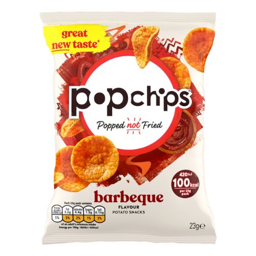 POPCHIPS BARBEQUE FLAVOUR POTATO SNACKS 23G