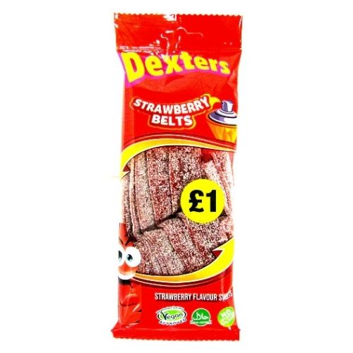 DEXTERS STRAWBERRY BELTS PMP £1.00 160G