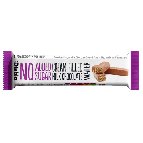 DIABLO NAS CREAM FILLED MILK CHOCOLATE WAFER 30G