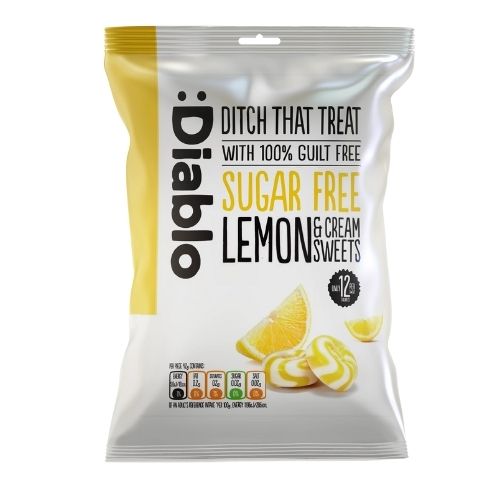 DIABLO SUGAR FREE LEMON & CREAM SWEETS 75G