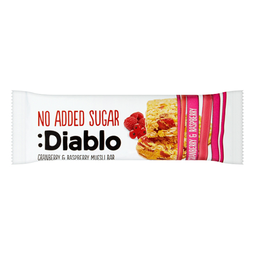 DIABLO NAS CRANBERRY & RASPBERRY MUESLI BAR 30G