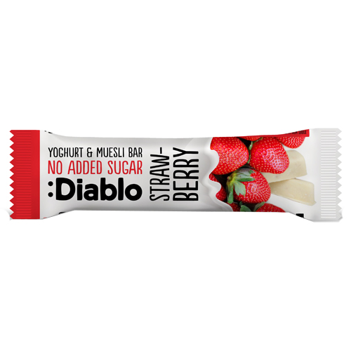 DIABLO NAS YOGHURT COATED STRAWBERRY MUESLI BAR 30G