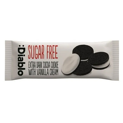 DIABLO SUGAR FREE EXTRA DARK COCOA COOKIE WITH VANILLA CREAM 44G