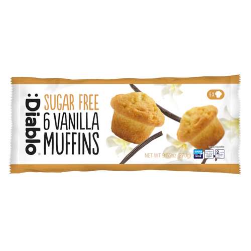 DIABLO SUGAR FREE VANILLA MUFFINS 270G