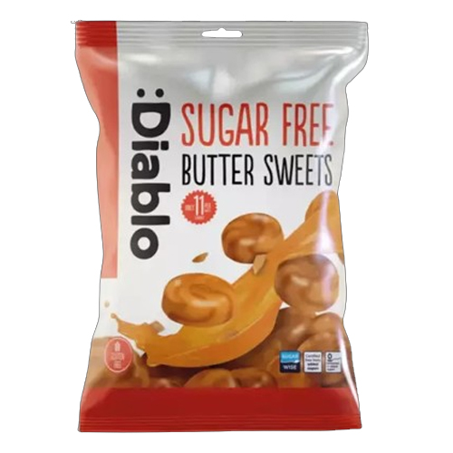 DIABLO SUGAR FREE BUTTER SWEETS WITH SWEETENERS 75G