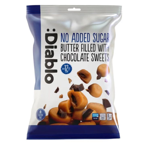 DIABLO NAS BUTTER FILLED WITH CHOCOLATE SWEETS 75G