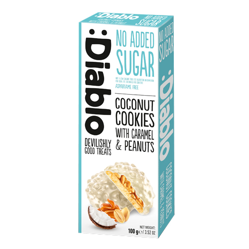 DIABLO COCONUT COOKIES WITH CARAMEL&PEANUT 100G