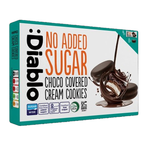 DIABLO NAS CHOCOLATE COVERED CREAM COOKIES 136G