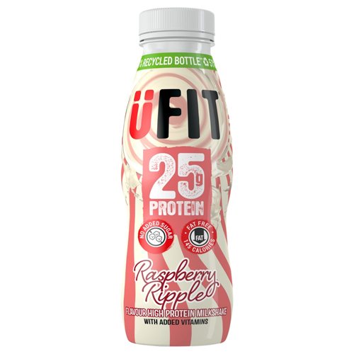 UFIT RASPBERRY RIPPLE FLAVOUR HIGH PROTEIN MILKSHAKE 330ML