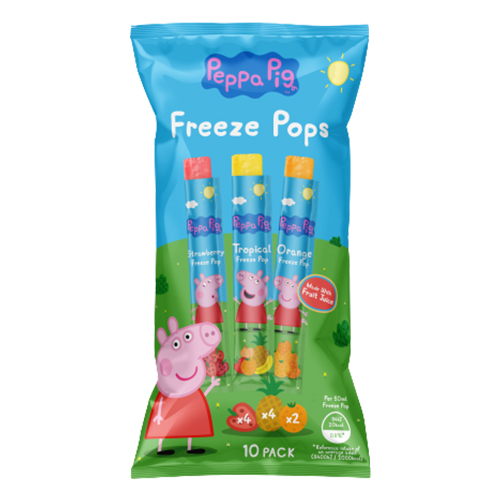 PEPPA PIG MULTI-FRUIT FREEZE POPS 10PK 50ML