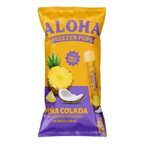 ALOHA MOCKTAIL PINA COLADA FREEZE POPS 10PK 50ML