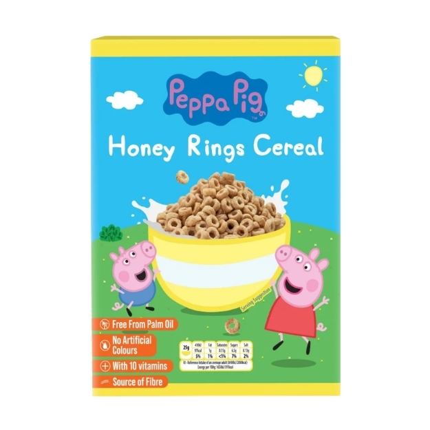 PEPPA PIG HONEY RINGS WITH VITAMINS CEREAL 375G