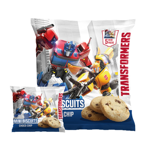TRANSFORMERS CHOCO CHIP MINI BISCUITS 5PK 20G