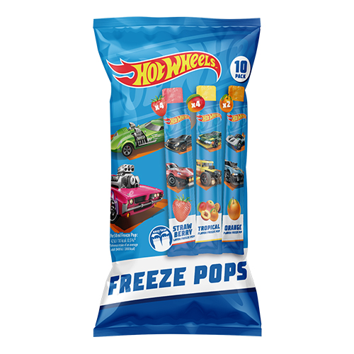 HOT WHEELS MULTI-FRUIT FREEZE POPS 10PK 50ML