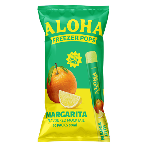 ALOHA FRUIT MOCKTAIL MARGARITA FREEZE POPS 10PK 50ML